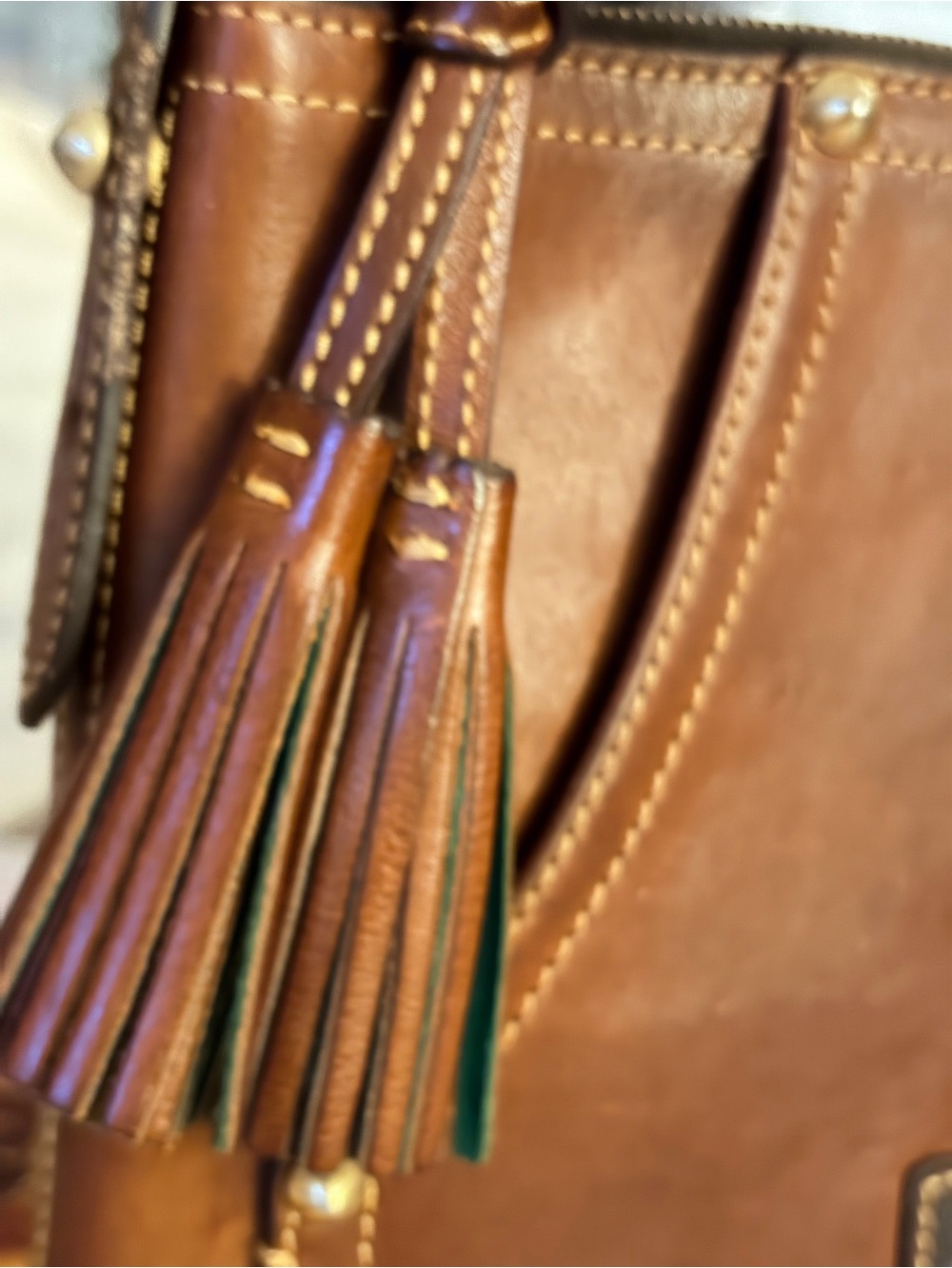 Dooney & Bourke Chestnut Messenger Letter Carrier Leather Crossbody Bag - Picture 3 of 6